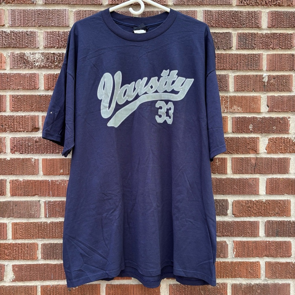 Old Varsity Brand NWT Varsity 33 blue short sleeve t-shirt Size XL